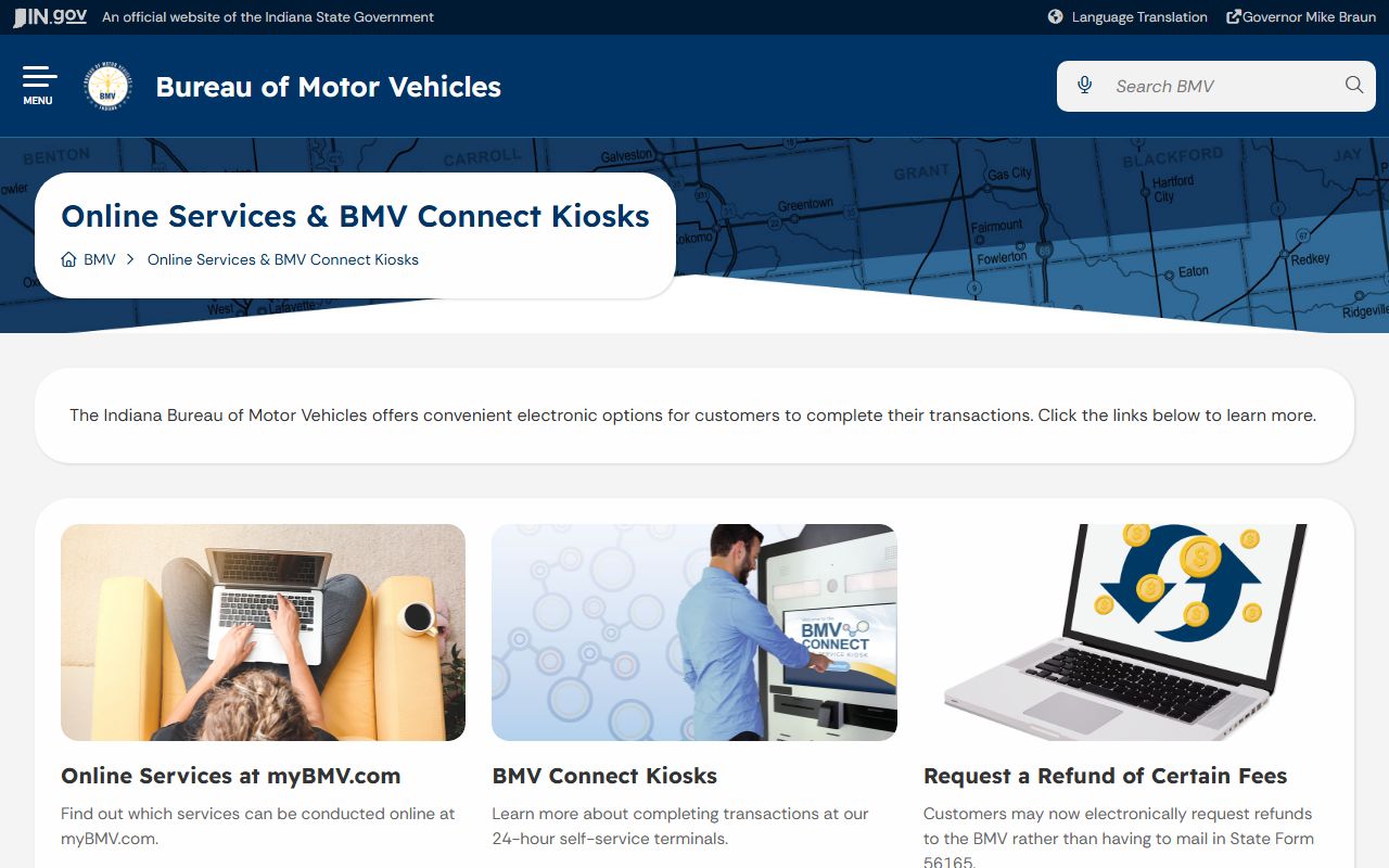 Madison County traffic court records and Indiana BMV online services